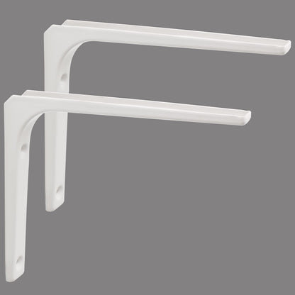 Sayayo L-shape Shelf Bracket Corner Brace Angle Bracket Shelf Support Wall Hanging White/ Brushed/ Black Finished, 100MM-250MM