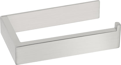 SAYAYO Toilet Roll Holder Self Adhesive Sticky on Toilet Paper Holder Without Screws No Drill for Bathroom Kitchen SUS304 Stainless Steel Square Design Towards the Right/ Left