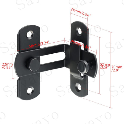 SAYAYO Gate Lock Door Latch Small Gate Bolt Sliding Door Lock for Wooden Gates Internal Door Garden Stainless Steel