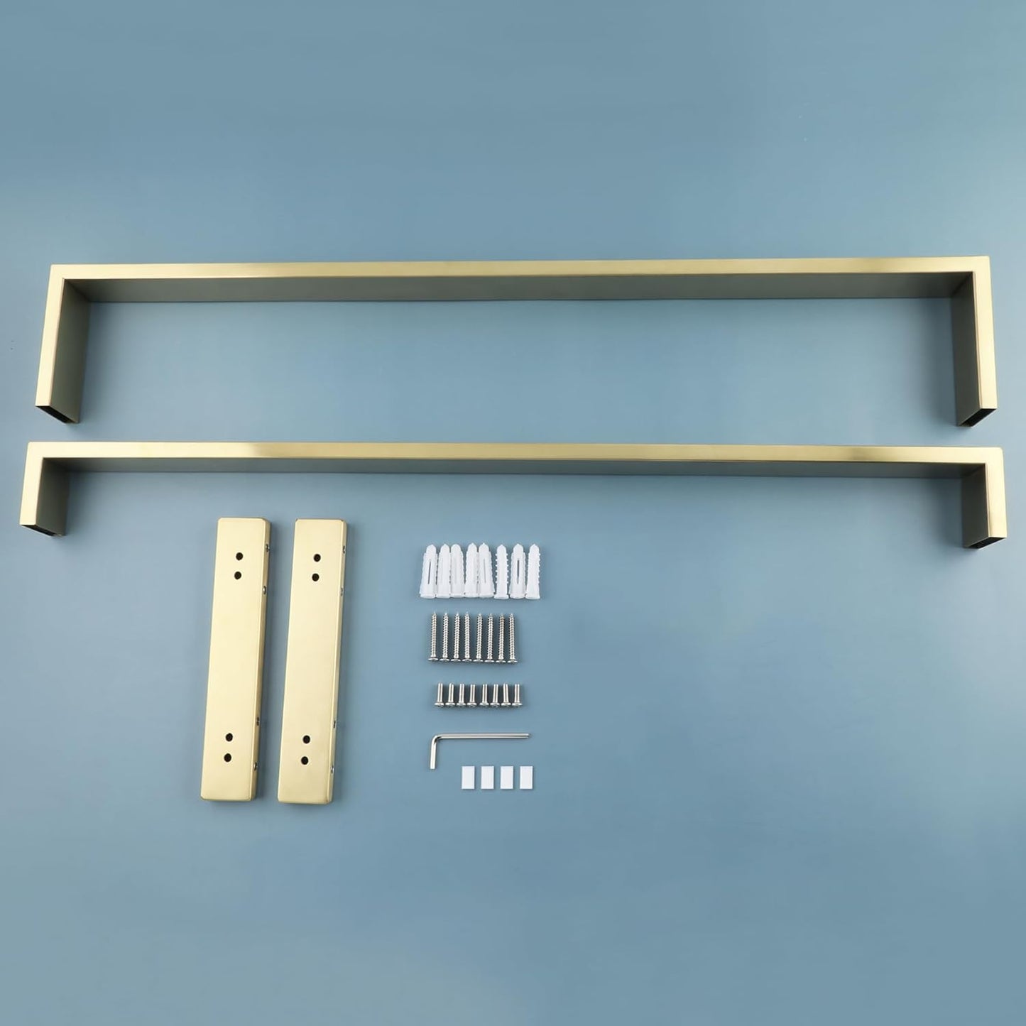 Sayayo Black Towel Rail Wall Mounted Double Bath Towel Holder for Bathroom Kitchen, 2-Tier Towels Rack SUS304 Stainless Steel, 16 INCH, 20 INCH, 24 INCH, 28 INCH