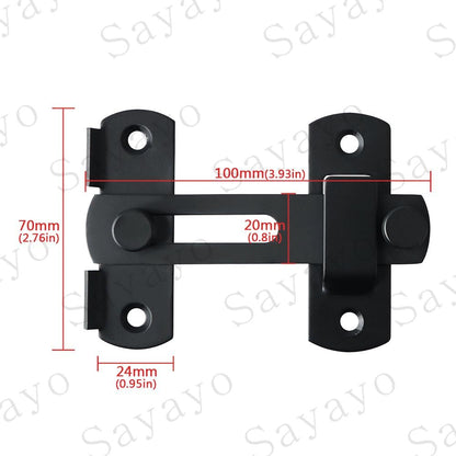 SAYAYO Gate Lock Door Latch Small Gate Bolt Sliding Door Lock for Wooden Gates Internal Door Garden Stainless Steel