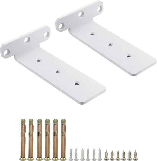 Sayayo 2-piece bracket wall bracket heavy-duty bracket, metal bracket bracket white, 150mm L-shaped wall bracket, floating bracket with screws