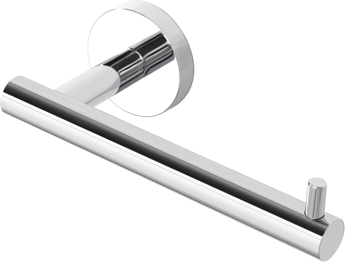 SAYAYO Toilet Roll Holder Wall Mounted Toilet Paper Holder SUS304 Stainless Steel for Bathroom Kitchen, Loo Tissue Roll Holder Round Base Style