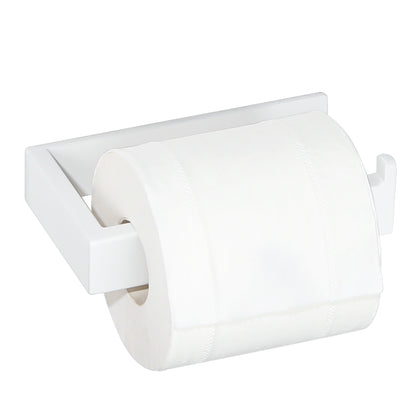 SAYAYO Toilet Roll Holder Self Adhesive Sticky on Toilet Paper Holder Without Screws No Drill for Bathroom Kitchen SUS304 Stainless Steel Square Design Towards the Right/ Left