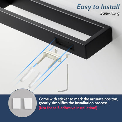 SAYAYO Towel Rail Wall Mounted Bathroom Hand Towel Holder Screw Fixing Towel Ring SUS304 Stainless Steel