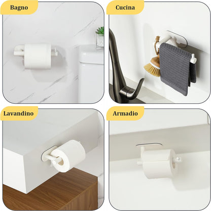 SAYAYO 304 Stainless Steel Toilet Roll Holder for Bathroom Kitchen No Drill Self-Adhesive Toilet Paper Holder