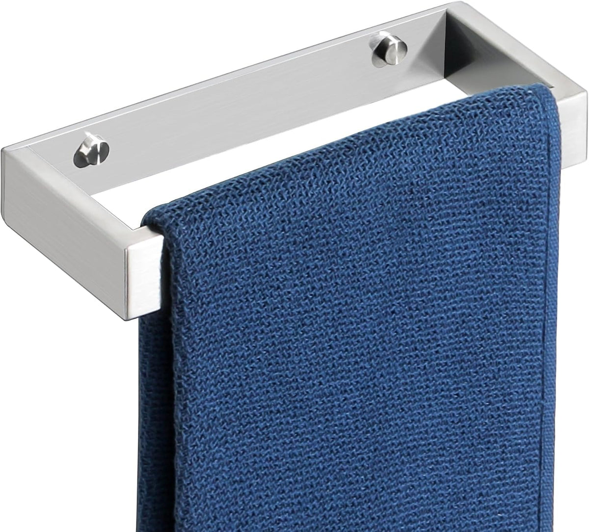 SAYAYO Hand Towel Holder Wall Mounted Black Towel Rail Self Adhesive or Screw Fixing Towel Ring for Bathroom Kitchen, SUS304 Stainless Steel Waterproof & Rustproof 20CM - 70CM