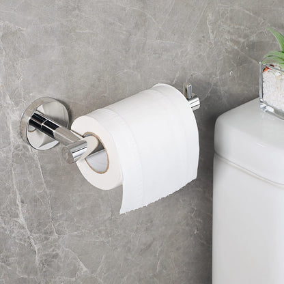 SAYAYO Toilet Roll Holder Wall Mounted Toilet Paper Holder SUS304 Stainless Steel for Bathroom Kitchen, Loo Tissue Roll Holder Round Base Style