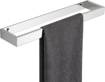SAYAYO Hand Towel Holder Wall Mounted Black Towel Rail Self Adhesive or Screw Fixing Towel Ring for Bathroom Kitchen, SUS304 Stainless Steel Waterproof & Rustproof 20CM - 70CM