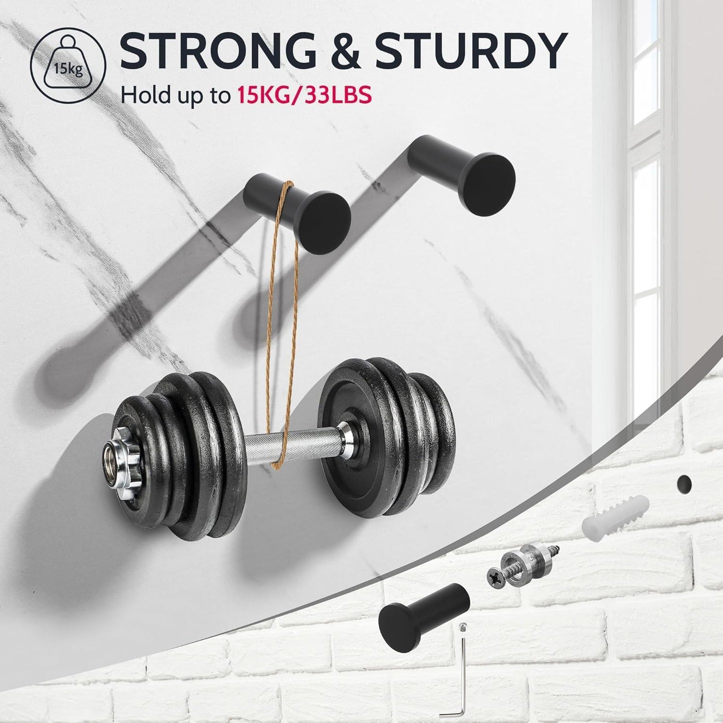 SAYAYO Coat Hooks Wall Mounted SUS304 Stainless Steel Door Hooks for Hanging Towels Wall Hooks for Bathroom Heavy Duty, 2Pcs/4Pcs