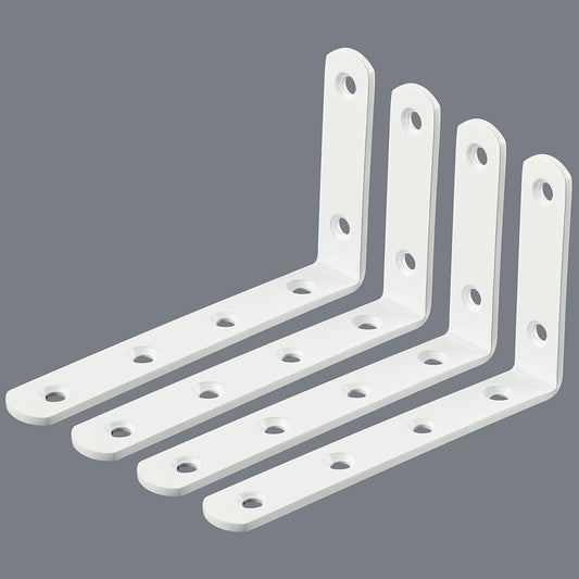Sayayo L Shelf Bracket Corner Brace Angle Bracket Shelf Support Wall Hanging, Stainless Steel, 150MM-300MM, 2PCS/ 4PCS