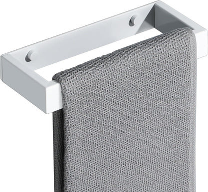 SAYAYO Hand Towel Holder Wall Mounted Black Towel Rail Self Adhesive or Screw Fixing Towel Ring for Bathroom Kitchen, SUS304 Stainless Steel Waterproof & Rustproof 20CM - 70CM