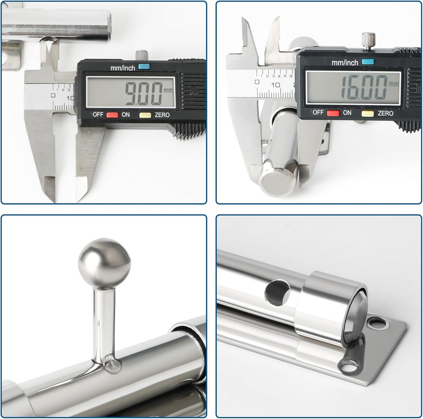 Sayayo Slide Gate Latch Bolt Safety Door Lock with Padlock Hole 150MM Length, 16MM Dia Bar, Heavy Duty Solid SUS304 Stainless Steel Matte Black(Not Include Padlock), 150MM, 180MM, 230MM