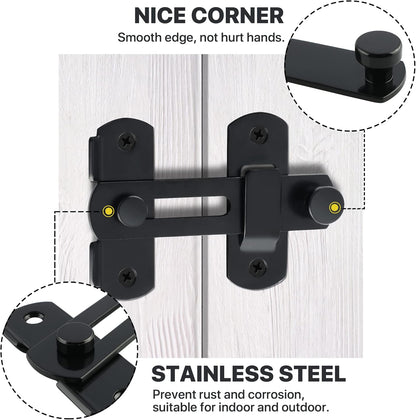SAYAYO Gate Lock Door Latch Small Gate Bolt Sliding Door Lock for Wooden Gates Internal Door Garden Stainless Steel