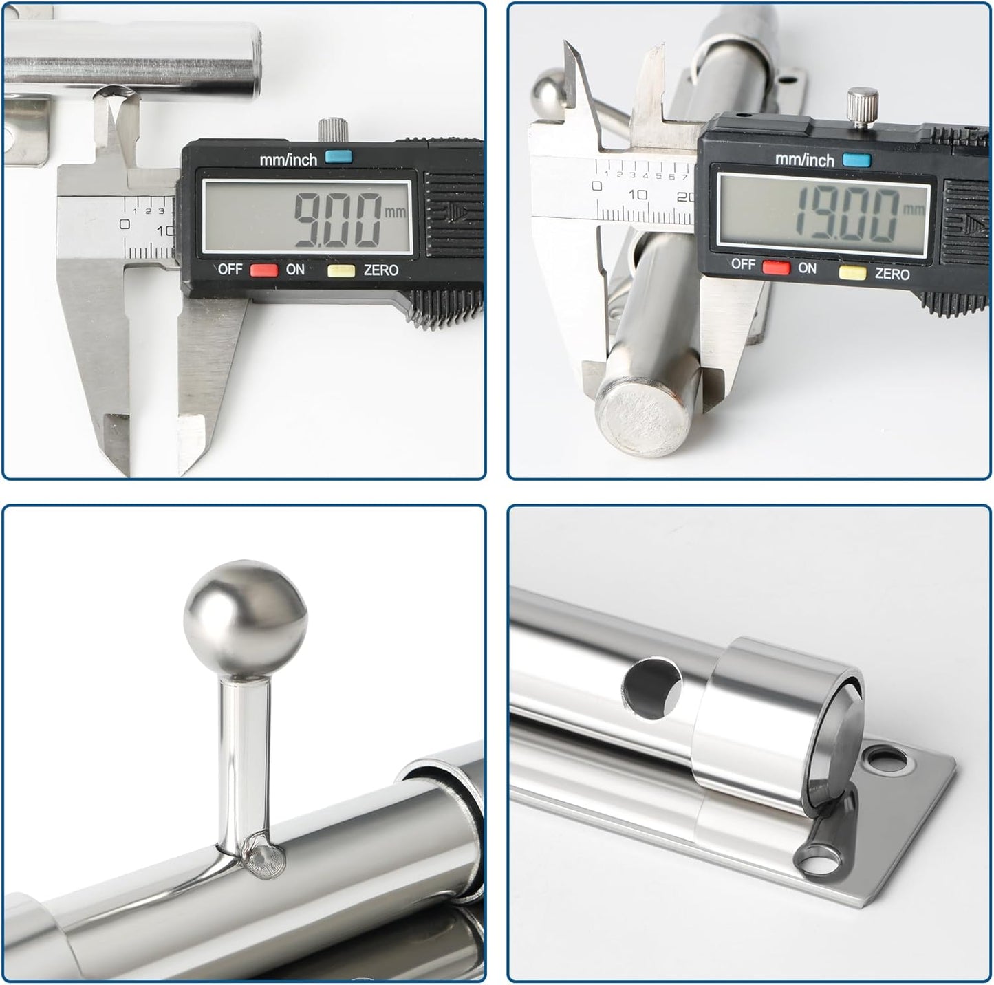 Sayayo Slide Gate Latch Bolt Safety Door Lock with Padlock Hole 150MM Length, 16MM Dia Bar, Heavy Duty Solid SUS304 Stainless Steel Matte Black(Not Include Padlock), 150MM, 180MM, 230MM