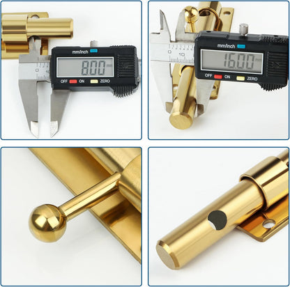 Sayayo Slide Gate Latch Bolt Safety Door Lock with Padlock Hole 150MM Length, 16MM Dia Bar, Heavy Duty Solid SUS304 Stainless Steel Matte Black(Not Include Padlock), 150MM, 180MM, 230MM