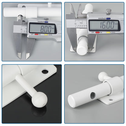 Sayayo Slide Gate Latch Bolt Safety Door Lock with Padlock Hole 150MM Length, 16MM Dia Bar, Heavy Duty Solid SUS304 Stainless Steel Matte Black(Not Include Padlock), 150MM, 180MM, 230MM