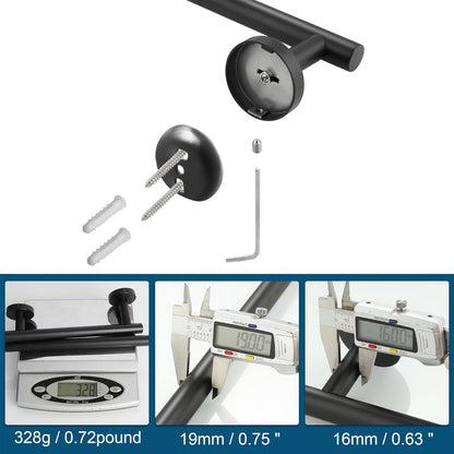 SAYAYO Towel Racks for Bathroom, Towel Bar Towel Rod Wall Mount, SUS304 Stainless Steel Towel Holder