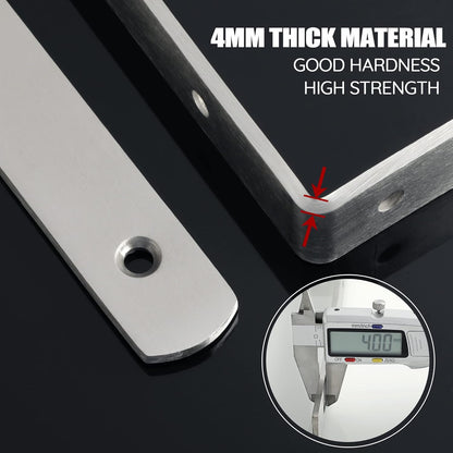 Sayayo L Shelf Bracket Corner Brace Angle Bracket Shelf Support Wall Hanging, Stainless Steel, 150MM-300MM, 2PCS/ 4PCS