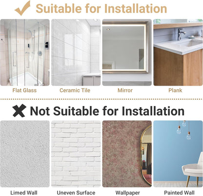 SAYAYO Small Floating Shelves for Wall Set of 4, Round Wooden Wall Shelves with White/ Black Sticky Metal Brackets for Small Objects, Rustic Decor for Bedroom, Living Room, Screw in/ Self Adhesive, 10x10cm