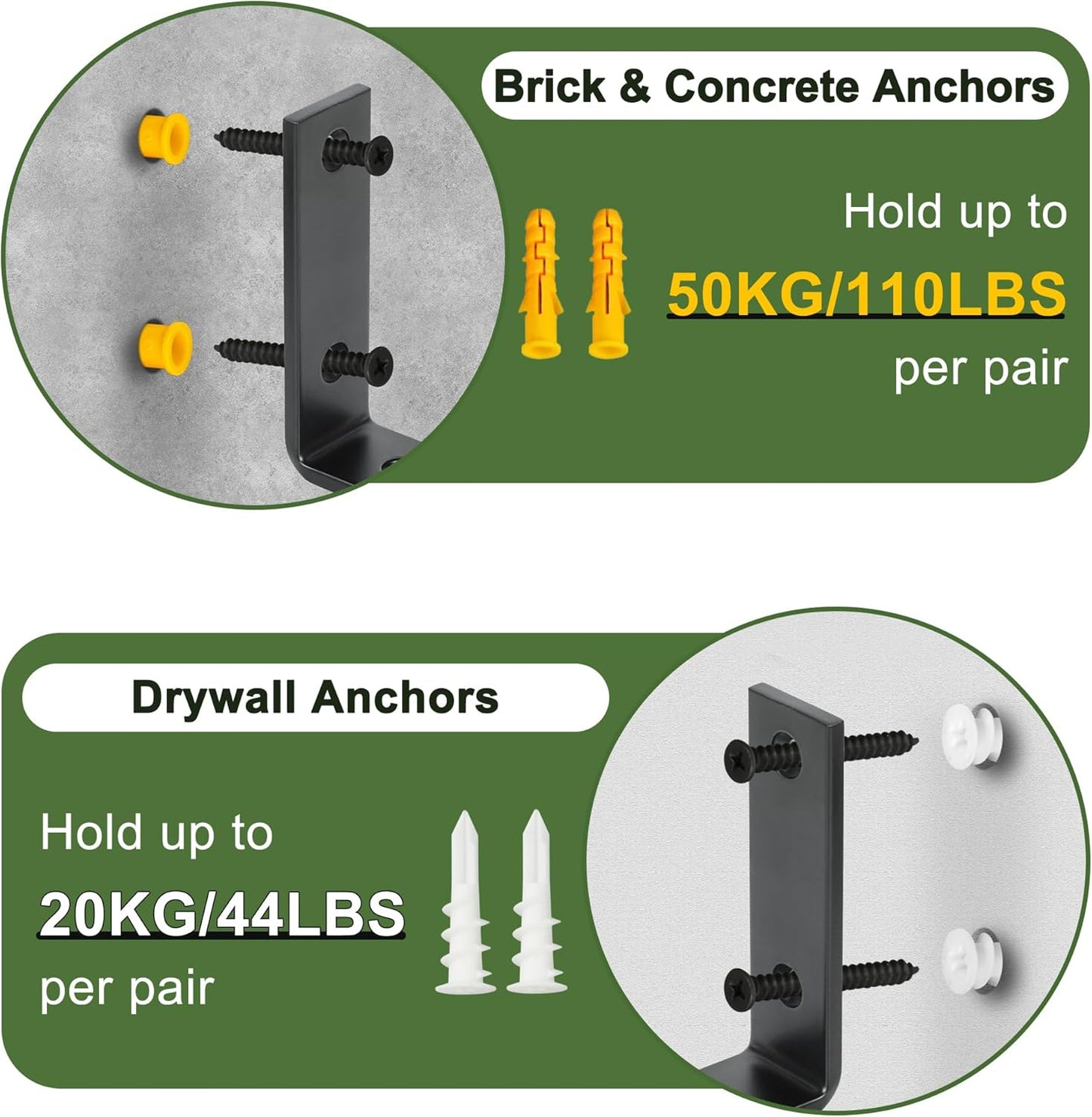 SAYAYO Shelf Brackets Heavy Duty 5MM Thick White Angle Brackets Metal L Brackets for Shelves, Wooden Shelf Brackets & Supports Wall Hanging Corner Brace, 125mm - 300mm, 2 Pack/ 4 Pack
