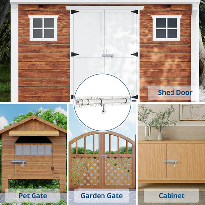 Sayayo Slide Gate Latch Bolt Safety Door Lock with Padlock Hole 150MM Length, 16MM Dia Bar, Heavy Duty Solid SUS304 Stainless Steel Matte Black(Not Include Padlock), 150MM, 180MM, 230MM