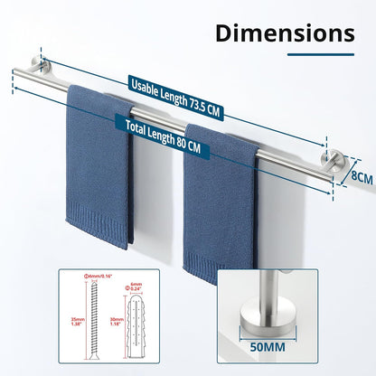 SAYAYO Towel Racks for Bathroom, Towel Bar Towel Rod Wall Mount, SUS304 Stainless Steel Towel Holder