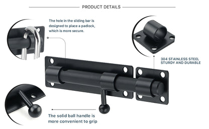 Sayayo Heavy Duty Slide Bolt 150MM-230MM