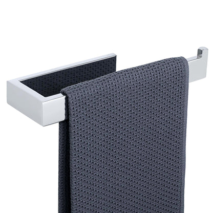 Sayayo Hand Towel Holder 24 CM/ 9.5 INCH Towel Rail Wall Mounted, SUS304 Stainless Steel Black Towel Ring for Bathroom Kitchen, with Drilling