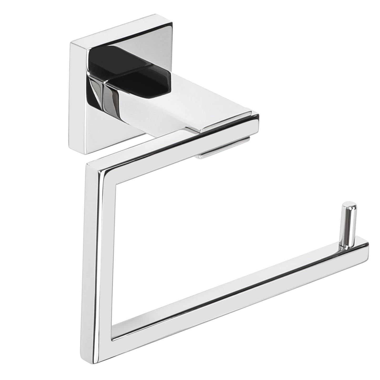 Sayayo Toilet Paper Roll Holder Wall Mounted, Towel Holder Hand Towel Ring, SUS304 Stainless Steel Waterproof & Rustproof, Modern Square Design, Chrome/ Black/ Brushed/ Gold