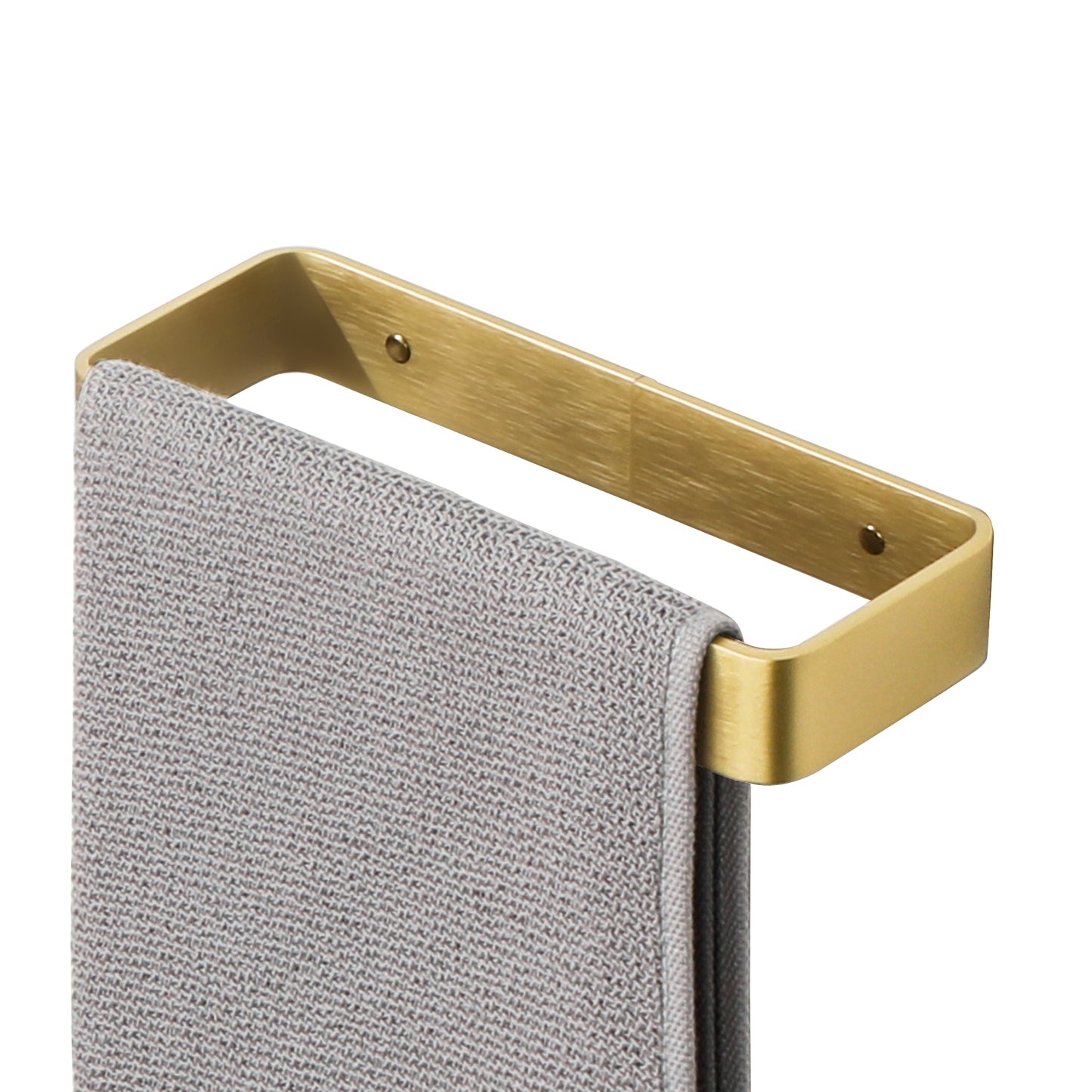 SAYAYO Hand Towel Holder Self Adhesive Towel Rail Towel Rack Wall Mounted Towel Ring No Drilling for Bathroom, 20cm - 70cm, 8 Inch - 28 Inch, Black, Brushed, White, Gold