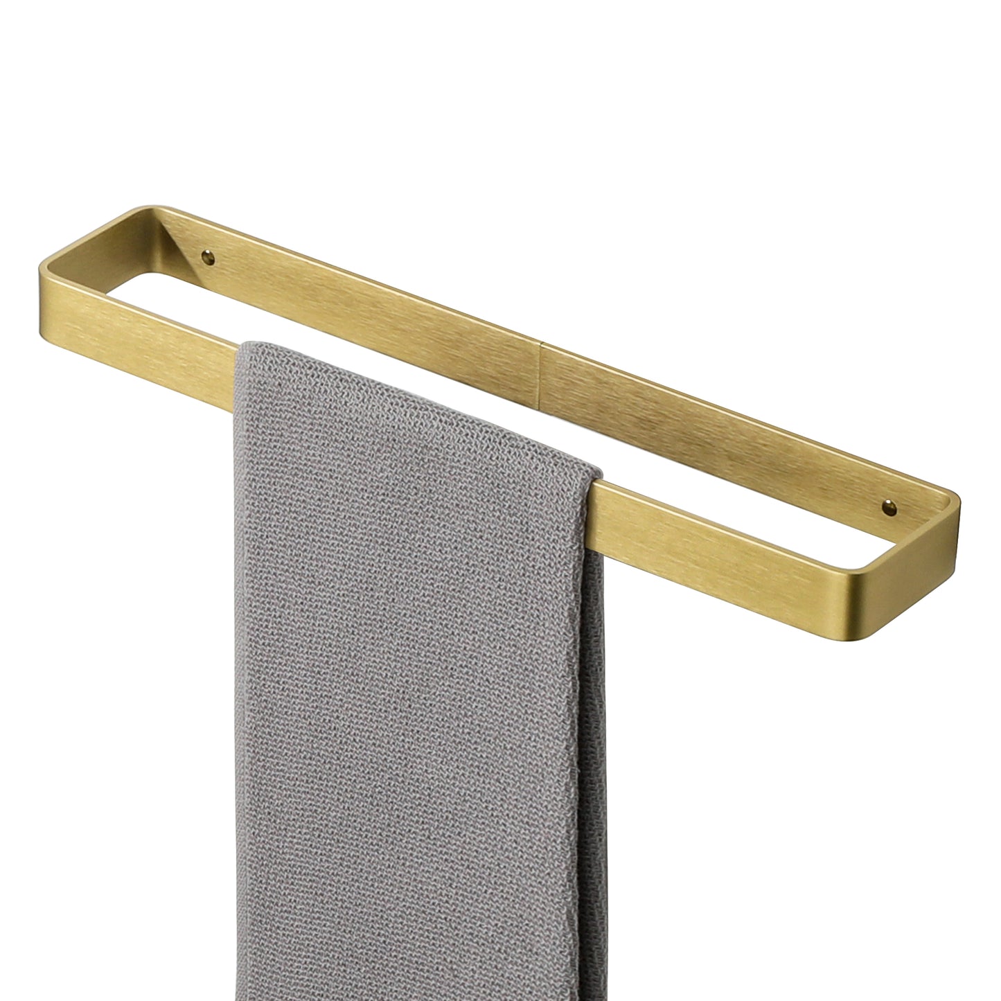 SAYAYO Hand Towel Holder Self Adhesive Towel Rail Towel Rack Wall Mounted Towel Ring No Drilling for Bathroom, 20cm - 70cm, 8 Inch - 28 Inch, Black, Brushed, White, Gold