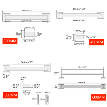 Sayayo Stainless Steel Towel Rail (Square Base)