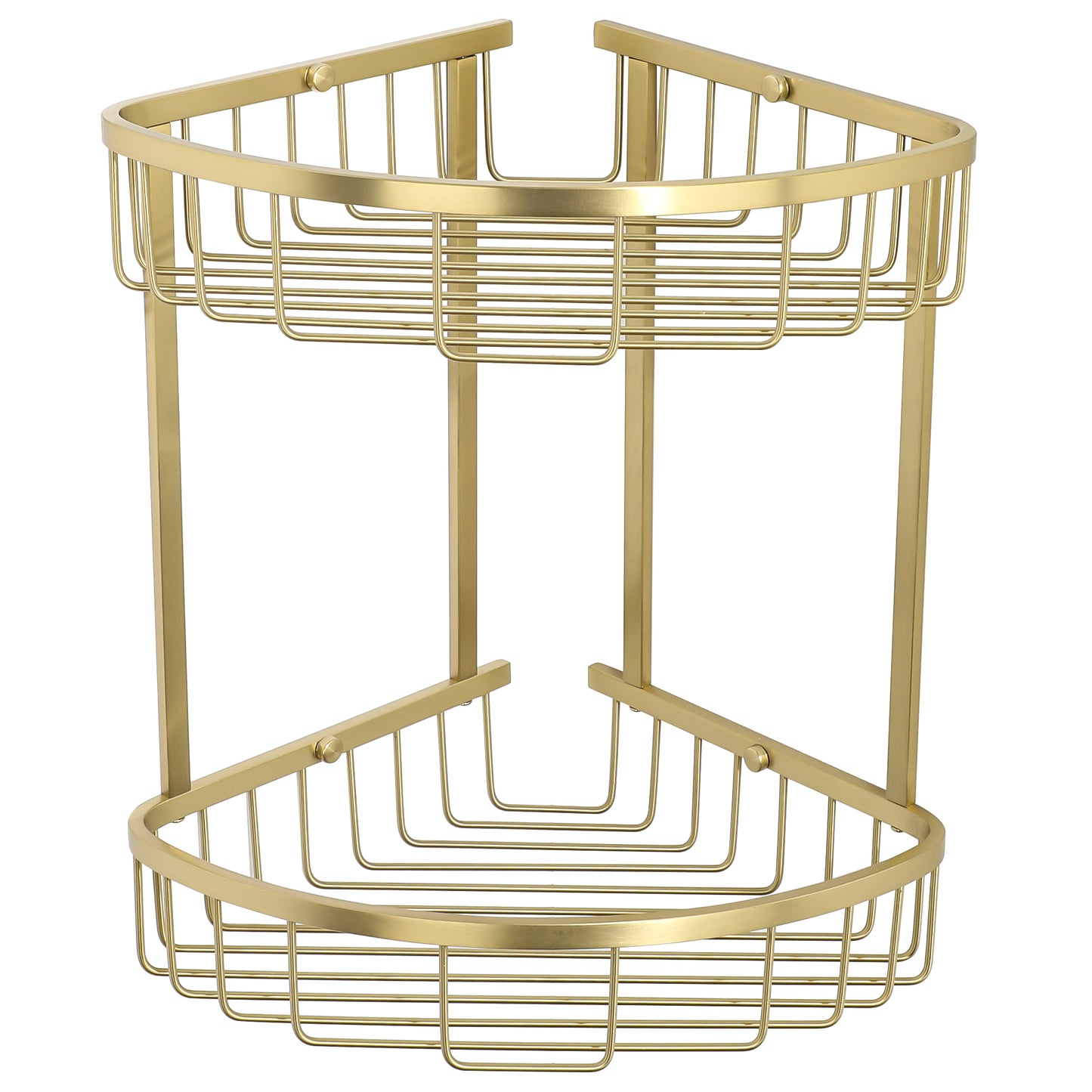 SAYAYO Corner Shower Caddy Basket, SUS304 Stainless Steel Corner Bathroom Shelf, 2-Tier Polished Shower Organiser