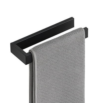SAYAYO Hand Towel Holder Self Adhesive Towel Rail Towel Rack Stainless Steel Towel Ring No Drilling for Bathroom, 20cm - 40cm, 8 Inch - 16 Inch, Black, Brushed, Polished