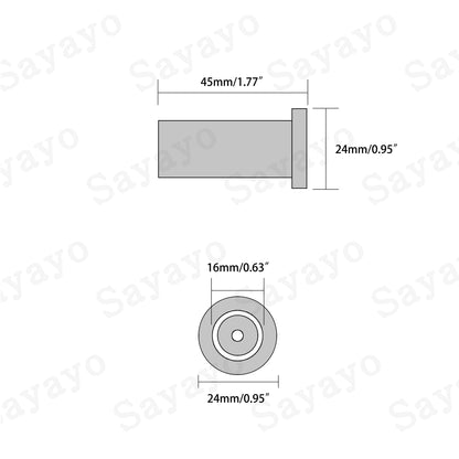 Sayayo Stainless Steel Round Hook, 2Pcs/4Pcs