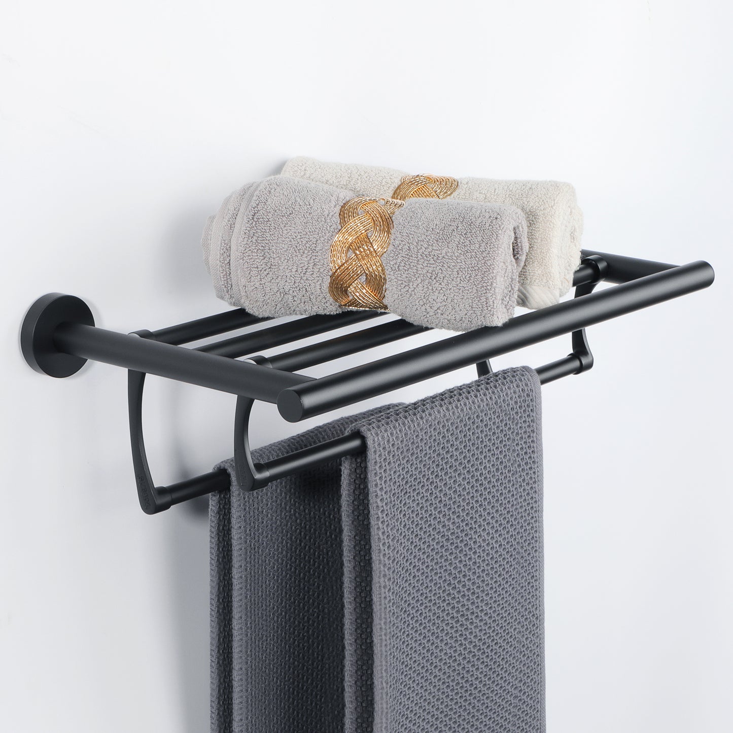Sayayo Stainless Steel Towel Rack (with Double Foldable Hanging Rail)