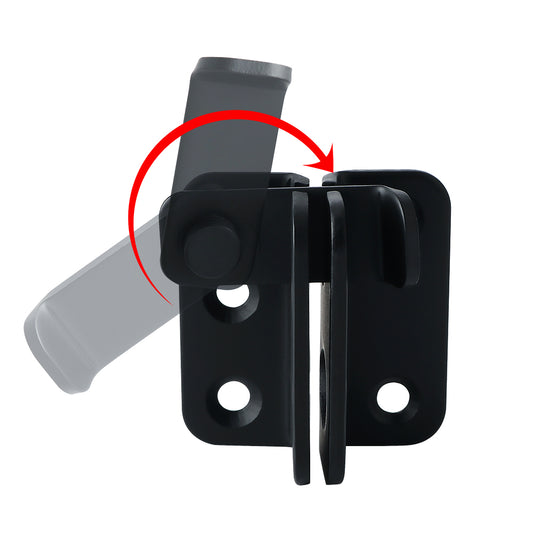 Sayayo Slide Bolt Door Lock Gate Latch Tiny Padlock Hasp, Stainless Steel Matte Black, EMS3001-B
