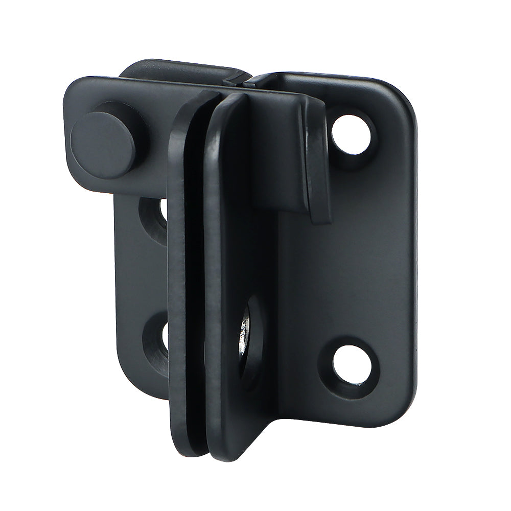 Sayayo Slide Bolt Door Lock Gate Latch Tiny Padlock Hasp, Stainless Steel Matte Black, EMS3001-B