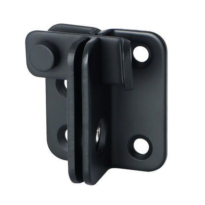 Sayayo Slide Bolt Door Lock Gate Latch Tiny Padlock Hasp, Stainless Steel Matte Black, EMS3001-B
