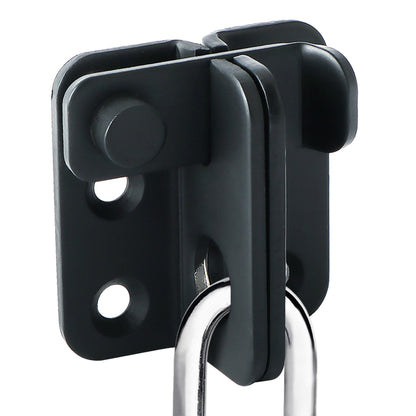 Sayayo Slide Bolt Door Lock Gate Latch Tiny Padlock Hasp, Stainless Steel Matte Black, EMS3001-B