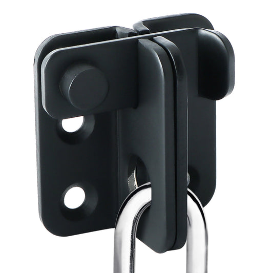 Sayayo Slide Bolt Door Lock Gate Latch Tiny Padlock Hasp, Stainless Steel Matte Black, EMS3001-B