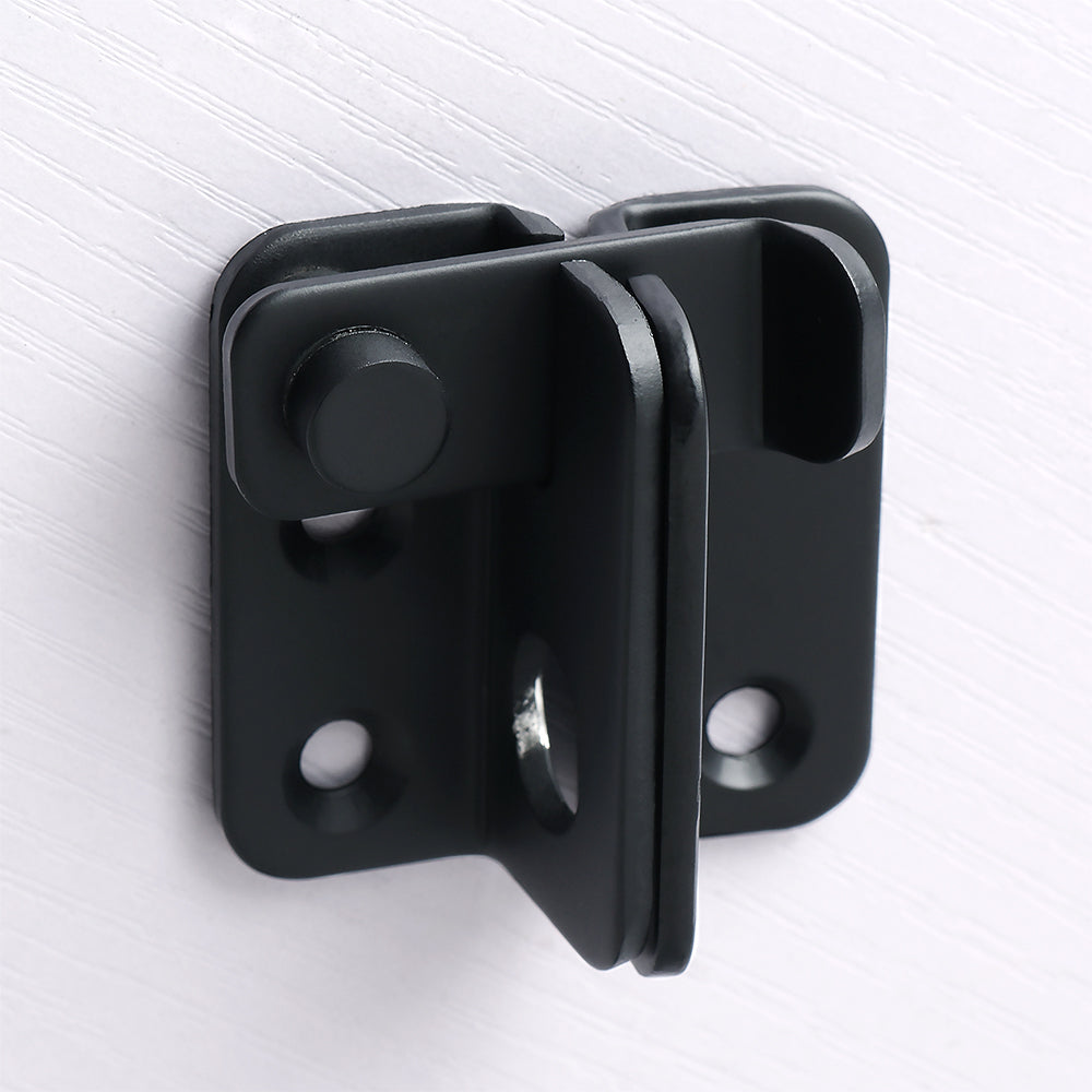 Sayayo Slide Bolt Door Lock Gate Latch Tiny Padlock Hasp, Stainless Steel Matte Black, EMS3001-B