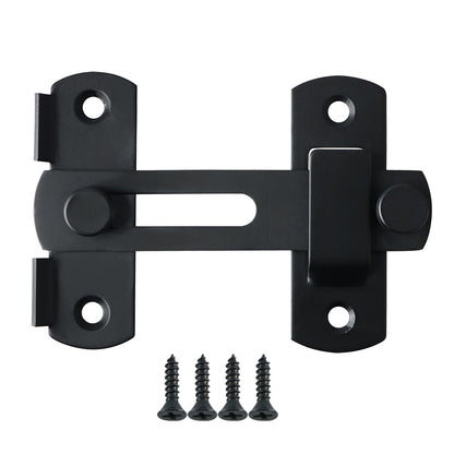 Sayayo Door Lock Slide Gate Latch Tiny Door Bolt, 304 Stainless Steel Metal Matte Black Finish, MS9001B