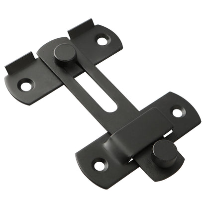 Sayayo Door Lock Slide Gate Latch Tiny Door Bolt, 304 Stainless Steel Metal Matte Black Finish, MS9001B